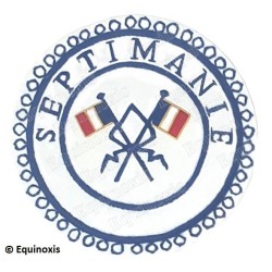 Badge / Macaron GLNF – Petite tenue provinciale – Passé Grand Porte-Etendard – Septimanie – Brodé main