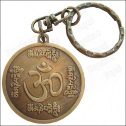 Porte-clefs Feng-Shui – Om Mani Padme Hung – Bronze antique