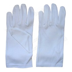 Gants maçonniques blancs pur coton – Taille 7 ½