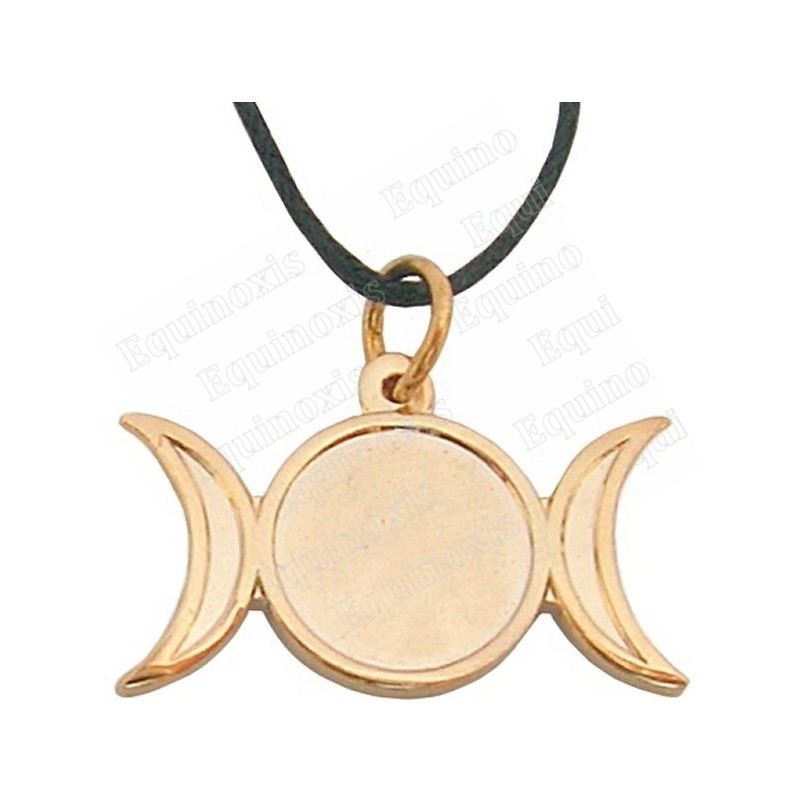 Pendentif symbolique – Triple lune – Or vif