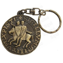 Porte-clefs templier – Sceau templier – Bronze antique