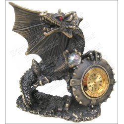 Figurine dragon étain – Dragon horloge