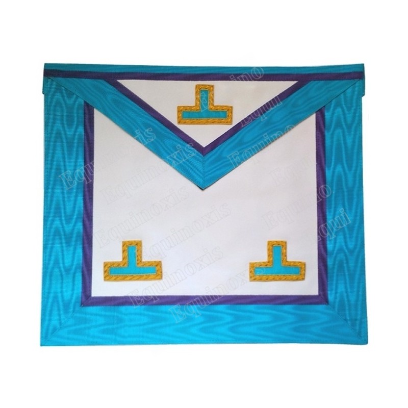 Tablier maçonnique en simili-cuir – Memphis–Misraïm – Vénérable Maître – 3 taus