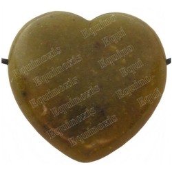 Pendentif pierre – Coeur – Jade vert