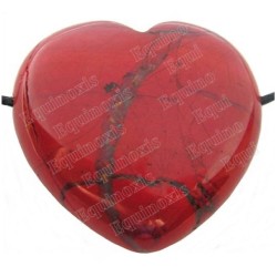 Pendentif pierre – Coeur – Jaspe rouge