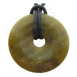 Pendentif pierre – Donut – Jade vert