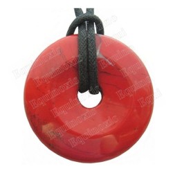 Pendentif pierre – Donut – Jaspe rouge
