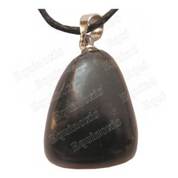 Pendentif pierre – Pierre roulée – Obsidienne noire