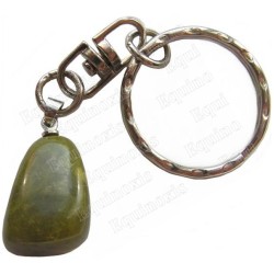 Porte-clefs pierre – Pierre roulée – Jade vert