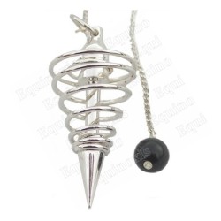 Pendule de radiesthésie laiton argenté 13 – Pendule spirale