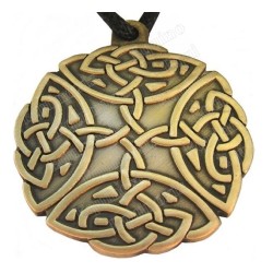 Pendentif celtique – Noeud celtique des 4 directions – Rond – Bronze antique