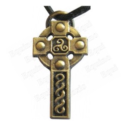 Pendentif celtique – Croix celtique 7 – Bronze antique