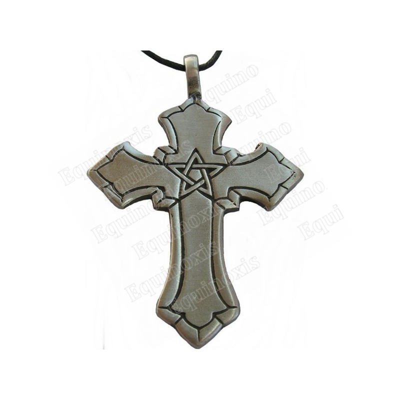 Pendentif croix – Croix avec pentagramme