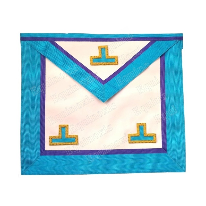 Tablier maçonnique en cuir – Memphis-Misraïm – Vénérable Maître – 3 taus