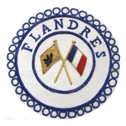Badge / Macaron GLNF – Petite tenue provinciale – Passé Grand Porte-Etendard – Flandres – Brodé main