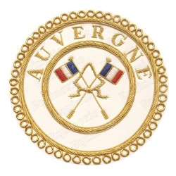 Badge / Macaron GLNF – Grande tenue provinciale – Passé Grand Porte-Etendard – Auvergne – Brodé main