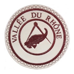 Badge / Macaron GLNF – Petite tenue provinciale – Grand Intendant – Vallée du Rhône – Brodé machine