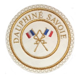 Badge / Macaron GLNF – Grande tenue provinciale – Passé Grand Porte-Etendard – Dauphiné Savoie – Brodé machine