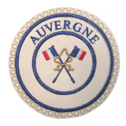Badge / Macaron GLNF – Petite tenue provinciale – Passé Grand Porte-Etendard – Auvergne – Brodé machine