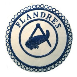 Badge / Macaron GLNF – Petite tenue provinciale – Grand Intendant – Flandres – Brodé main