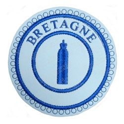 Badge / Macaron GLNF – Petite tenue provinciale – Deuxième Grand Surveillant – Bretagne – Brodé machine