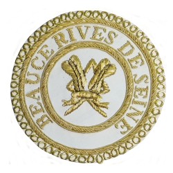 Badge / Macaron GLNF – Grande tenue provinciale – Grand Secrétaire – Beauce - Rives de Seine – Brodé main