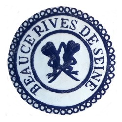 Badge / Macaron GLNF – Petite tenue provinciale – Grand Secrétaire – Beauce - Rives de Seine – Brodé main
