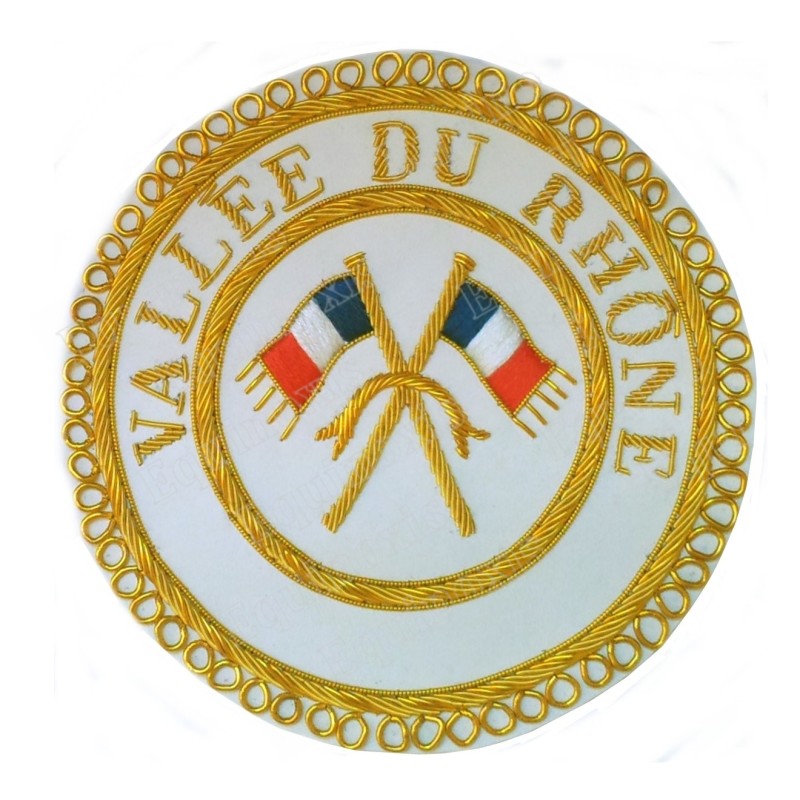 Badge / Macaron GLNF – Grande tenue provinciale – Passé Grand Porte-Etendard – Vallée du Rhône – Brodé main