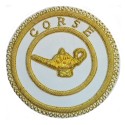 Badge / Macaron GLNF – Grande tenue provinciale – Précepteur du Rite - Corse – Brodé main