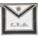 Tablier maçonnique en faux cuir – REAA – 30ème degré – Chevalier Kadosch – CKS