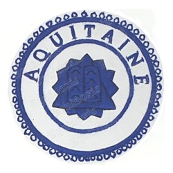 Badge / Macaron GLNF – Petite tenue provinciale – Passé Grand Elémosynaire – Aquitaine – Brodé main
