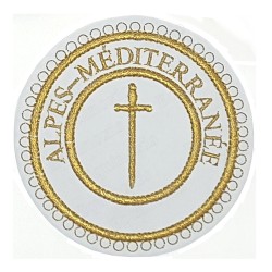 Badge / Macaron GLNF – Grande tenue provinciale – Passé Grand Tuileur – Alpes-Méditerranée – Brodé machine