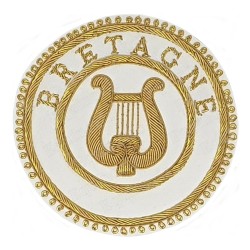Badge / Macaron GLNF – Grande tenue provinciale – Grand Organiste – Bretagne – Brodé main