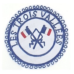 Badge / Macaron GLNF – Petite tenue provinciale – Passé Grand Porte-Etendard – Les Trois Vallées – Brodé main