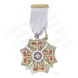Médaille maçonnique – REAA – 33ème degré – Grand Croix – Très Puissant Grand Commandeur (TPGC) – Avec ruban