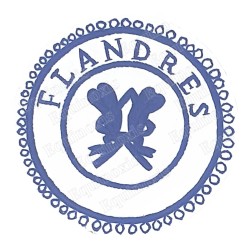 Badge / Macaron GLNF – Petite tenue provinciale – Grand Secrétaire – Flandres – Brodé main