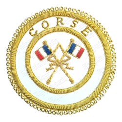 Badge / Macaron GLNF – Grande tenue provinciale – Passé Grand Porte-Etendard – Corse – Brodé main